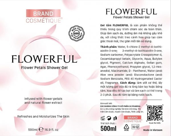 Gia công gel tắm cánh hoa